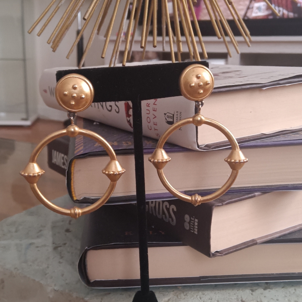 Vintage Signed LC Pierced Earrings